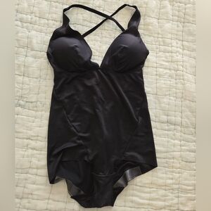NWOT Maidenform Black Shapewear Bodysuit with Spaghetti Straps